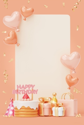 生日主题元素PSD分层素材